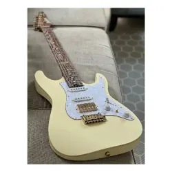 Soloking MS-1 Classic Flat Top Vintage White Wenge Neck Elektro Gitar - Soloking Guitars