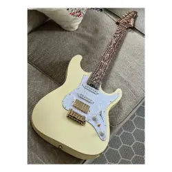 Soloking MS-1 Classic Flat Top Vintage White Wenge Neck Elektro Gitar - 2