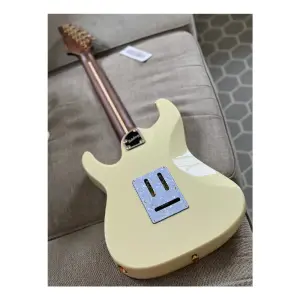 Soloking MS-1 Classic Flat Top Vintage White Wenge Neck Elektro Gitar - 3