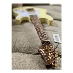 Soloking MS-1 Classic Flat Top Vintage White Wenge Neck Elektro Gitar - 4