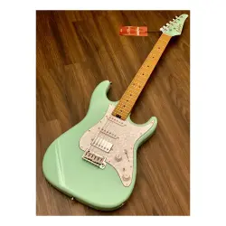 Soloking MS-1 Classic MKII Roasted Maple FB Seafoam Green Elektro Gitar - 2