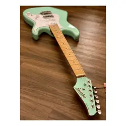 Soloking MS-1 Classic MKII Roasted Maple FB Seafoam Green Elektro Gitar - 4