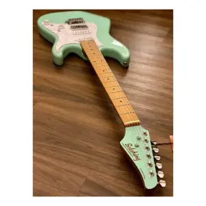Soloking MS-1 Classic MKII Roasted Maple FB Seafoam Green Elektro Gitar - 4