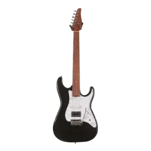 Soloking MS-1 Classic Roasted Maple FB Metallic Black Elektro Gitar - 1