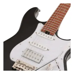 Soloking MS-1 Classic Roasted Maple FB Metallic Black Elektro Gitar - 6