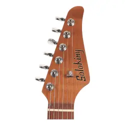 Soloking MS-1 Classic Roasted Maple FB Metallic Black Elektro Gitar - 7