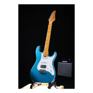 Soloking MS-1 Classic Roasted Maple Neck and FB Lake Placid Blue Elektro Gitar - 1