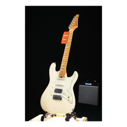 Soloking MS-1 Classic Roasted Maple Neck and FB Vintage White Elektro Gitar - Soloking Guitars