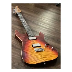 Soloking MS-1 Custom 22 HH MOD Flat Top Fishman Fluence Fire Wakesurf Rosewood FB Elektro Gitar - Soloking Guitars
