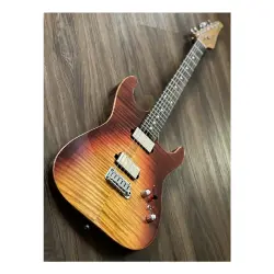 Soloking MS-1 Custom 22 HH MOD Flat Top Fishman Fluence Fire Wakesurf Rosewood FB Elektro Gitar - 2