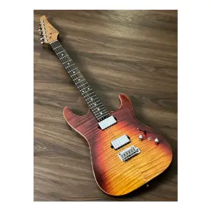 Soloking MS-1 Custom 22 HH MOD Flat Top Fishman Fluence Fire Wakesurf Rosewood FB Elektro Gitar - 3