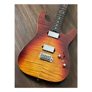 Soloking MS-1 Custom 22 HH MOD Flat Top Fishman Fluence Fire Wakesurf Rosewood FB Elektro Gitar - 4
