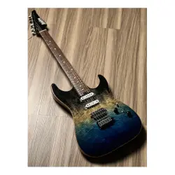 Soloking MS-1 Custom 22 HSS Ebony Ocean Storm Double Wipeout Jescar Elektro Gitar - 2