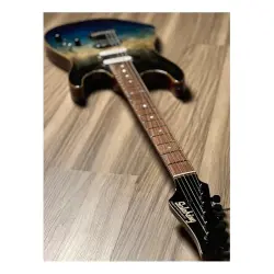 Soloking MS-1 Custom 22 HSS Ebony Ocean Storm Double Wipeout Jescar Elektro Gitar - 8