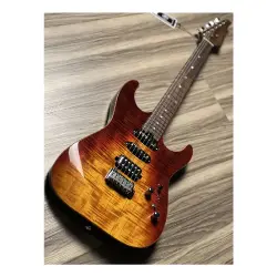 Soloking MS-1 Custom 22 HSS Flat Top Fire Wakesurf Rosewood FB Jescar Elektro Gitar - 4