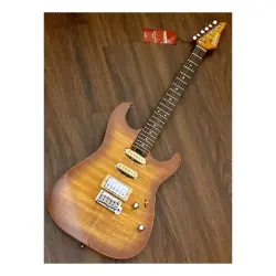 Soloking MS-1 Custom 22 HSS FM Flat Top Honeyburst Rosewood Neck Elektro Gitar - 2