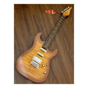 Soloking MS-1 Custom 22 HSS FM Flat Top Honeyburst Rosewood Neck Elektro Gitar - 2