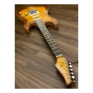 Soloking MS-1 Custom 22 HSS FM Flat Top Honeyburst Rosewood Neck Elektro Gitar - 7