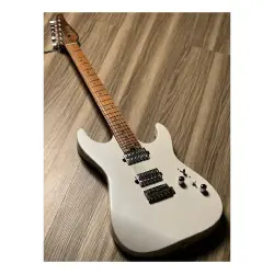 Soloking MS-1 Custom 24 HH MKII Roasted Maple FB Pearl White Metallic Elektro Gitar - Soloking Guitars