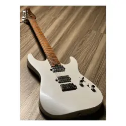 Soloking MS-1 Custom 24 HH MKII Roasted Maple FB Pearl White Metallic Elektro Gitar - 2