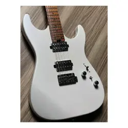 Soloking MS-1 Custom 24 HH MKII Roasted Maple FB Pearl White Metallic Elektro Gitar - 4