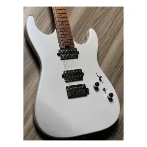 Soloking MS-1 Custom 24 HH MKII Roasted Maple FB Pearl White Metallic Elektro Gitar - 4