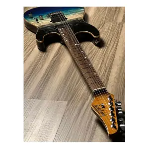 Soloking MS-1 Custom 24 HH Quilt Rosewood Ocean Storm Double Wipeout Jescar Elektro Gitar - 5