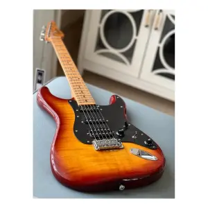 Soloking MS-1 FM Artisan Flame Maple Neck Honeyburst Nafiri Special Run Jescar Elektro Gitar - 1