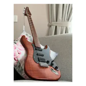 Soloking MS-1 FM Artisan Roasted Flame Maple Neck Caramel Nafiri Special Run Elektro Gitar - 4