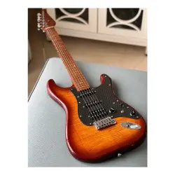 Soloking MS-1 FM Artisan Roasted Flame Neck Honeyburst Gloss Nafiri Special Run Elektro Gitar - Soloking Guitars