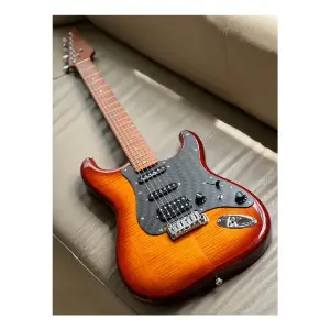 Soloking MS-1 FM Artisan Roasted Flame Neck Honeyburst Gloss Nafiri Special Run Elektro Gitar - 4