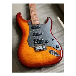 Soloking MS-1 FM Artisan Roasted Flame Neck Honeyburst Gloss Nafiri Special Run Elektro Gitar - 5