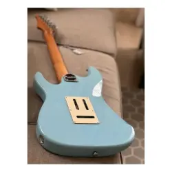 Soloking MS-11 Classic MKII Roasted Maple FB Daphne Blue Elektro Gitar - 4