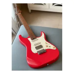 Soloking MS-11 Classic MKII Roasted Maple FB Fiesta Red Elektro Gitar - 1