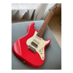 Soloking MS-11 Classic MKII Roasted Maple FB Fiesta Red Elektro Gitar - 2
