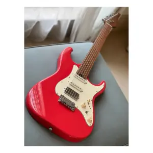 Soloking MS-11 Classic MKII Roasted Maple FB Fiesta Red Elektro Gitar - 2