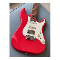 Soloking MS-11 Classic MKII Roasted Maple FB Fiesta Red Elektro Gitar - 3