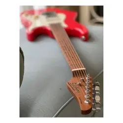 Soloking MS-11 Classic MKII Roasted Maple FB Fiesta Red Elektro Gitar - 6