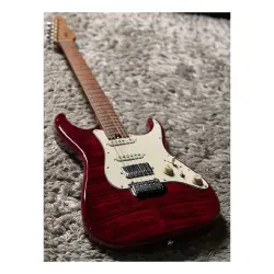 Soloking MS-11 Classic MKII Roasted Maple FB Transparent Red 5A Flame Top Nafiri Special Run Elektro Gitar - Soloking Guitars