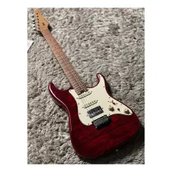 Soloking MS-11 Classic MKII Roasted Maple FB Transparent Red 5A Flame Top Nafiri Special Run Elektro Gitar - 2