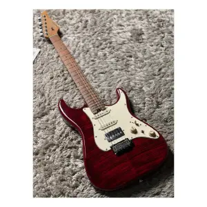 Soloking MS-11 Classic MKII Roasted Maple FB Transparent Red 5A Flame Top Nafiri Special Run Elektro Gitar - 2