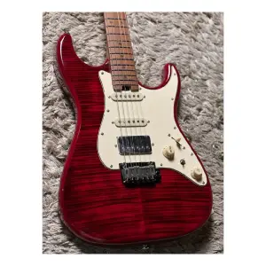 Soloking MS-11 Classic MKII Roasted Maple FB Transparent Red 5A Flame Top Nafiri Special Run Elektro Gitar - 6