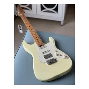 Soloking MS-11 Classic MKII Roasted Maple FB Vintage White Elektro Gitar - 1