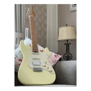 Soloking MS-11 Classic MKII Roasted Maple FB Vintage White Elektro Gitar - 3