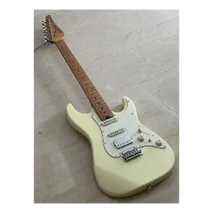 Soloking MS-11 Classic MKII Roasted Maple FB Vintage White Elektro Gitar - 5
