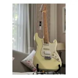 Soloking MS-11 Classic MKII Roasted Maple FB Vintage White Elektro Gitar - 6