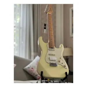 Soloking MS-11 Classic MKII Roasted Maple FB Vintage White Elektro Gitar - 6