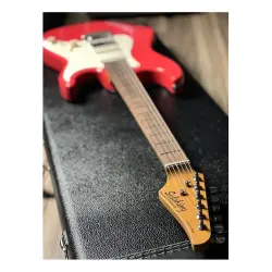 Soloking MS-11 Classic MKII Rosewood FB Fiesta Red Elektro Gitar - 6