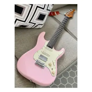 Soloking MS-11 Classic MKII Rosewood FB Shell Pink Elektro Gitar - 1
