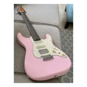 Soloking MS-11 Classic MKII Rosewood FB Shell Pink Elektro Gitar - 3
